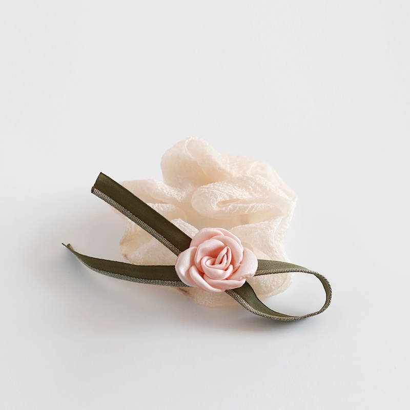 Dây Buộc Tóc Đính Hoa Trà Xinh Xắn Cho Nữ