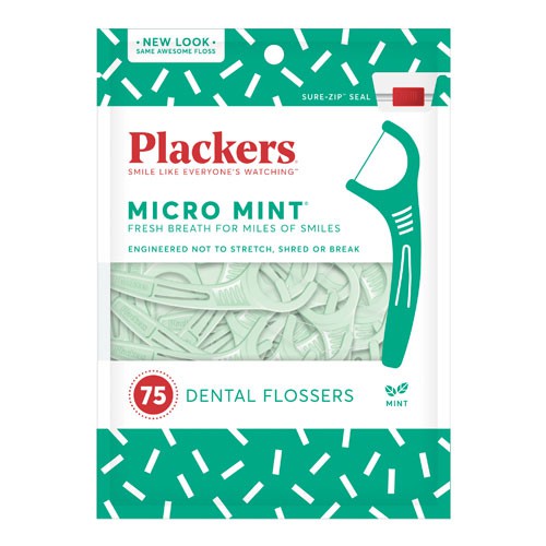 Chỉ nha khoa Plackers Micro Mint Dental Flossers, 75 cái thumbnail
