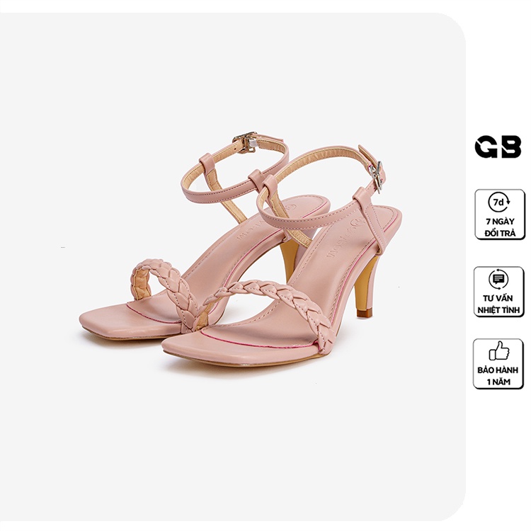 [Mã WABRMH99 giảm 12% đơn 99K]Giày Sandal Cao Gót giayBOM Quai Đan Gót Trụ Cao 5 cm GB00143