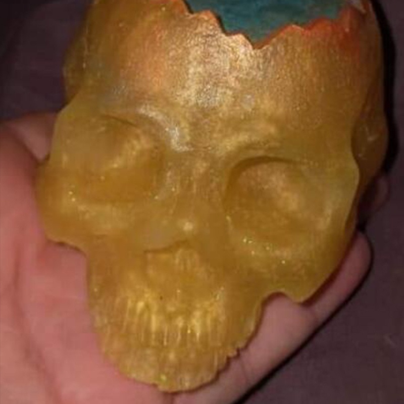 Khuôn Làm Nến Bằng Silicone Hình Đầu Lâu Không Biến Dạng Siêu Bền