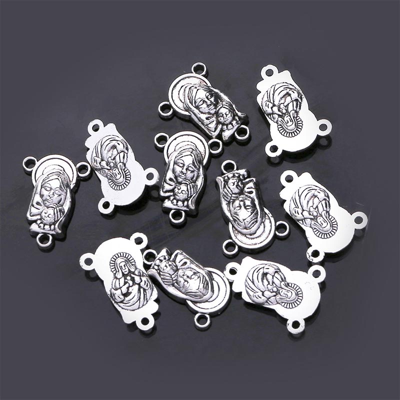 Bộ 20 Đầu Nối Bằng Đồng Phong Cách Công Giáo Cổ Điển Dùng Làm Vòng Tay / Dây Chuyền