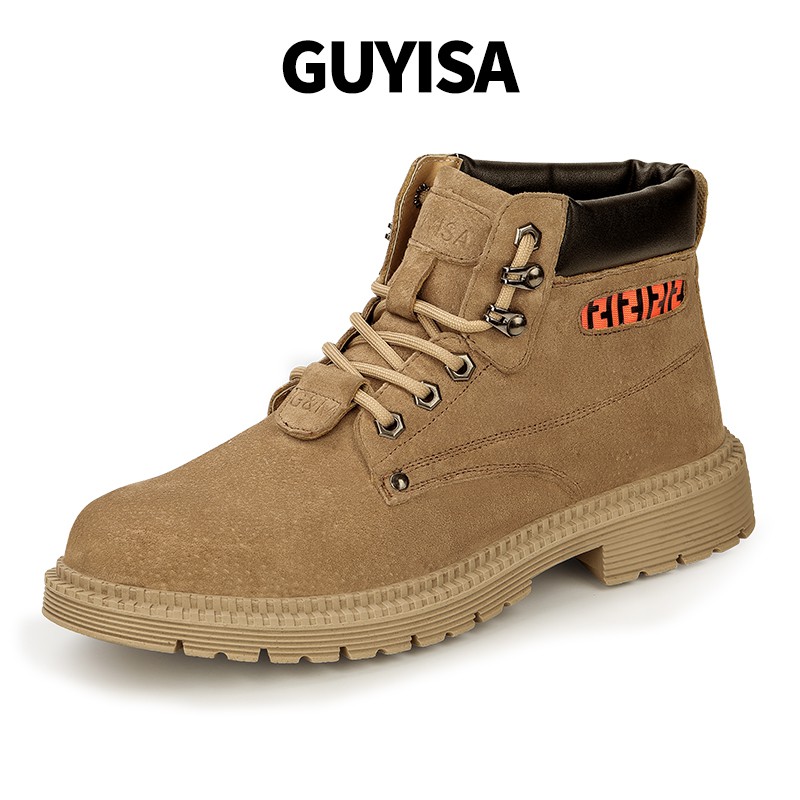 Giày bốt bảo hộ GUYISA kasut mũi thép chống đập chống va chạm an toàn tiện lợi