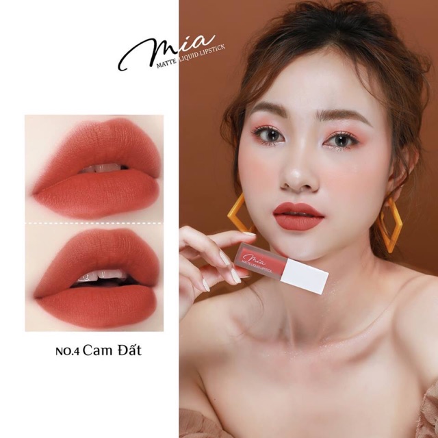 💄SON MIA CHÍNH HÃNG -#4 CAM ĐẤT SON LÌ, KHÁNG NƯỚC🌹