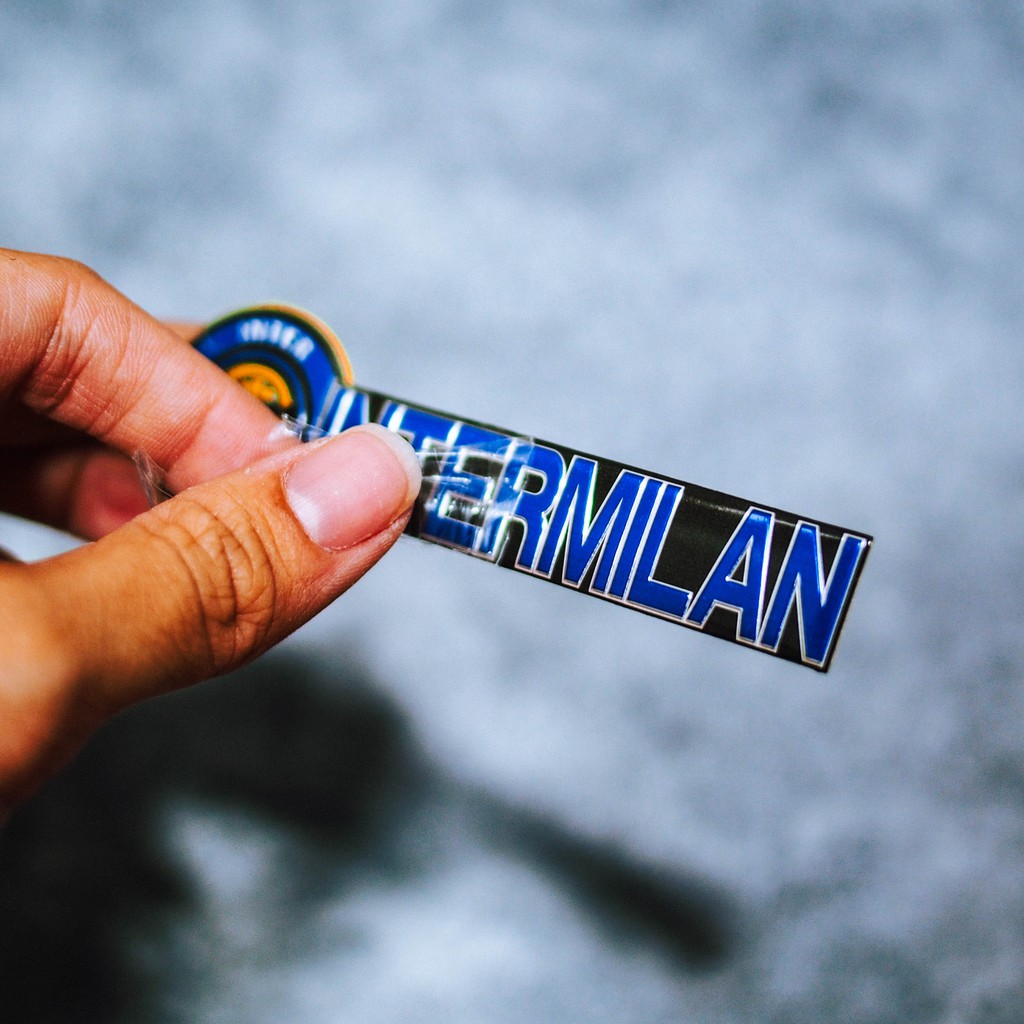 Sticker metal hình dán kim loại Sticker Factory - Chủ đề logo CLB bóng đá Intermilan