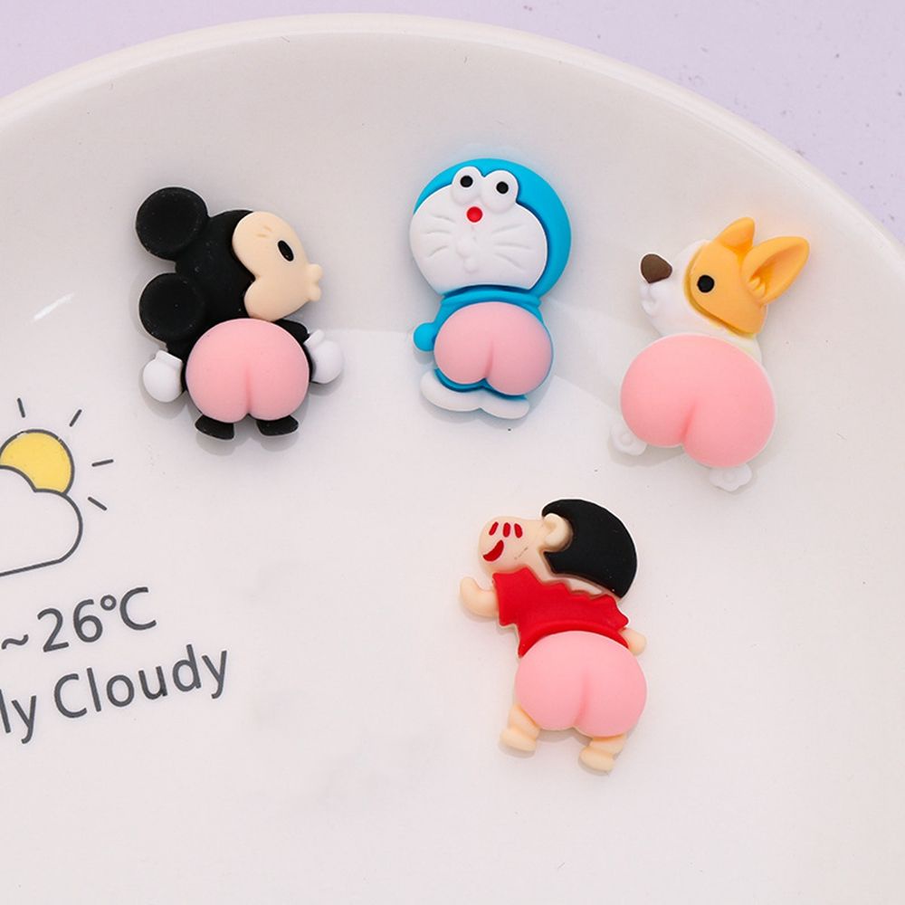Bông tai hình mông hoạt hình Doremon Mickey bằng nhựa resin phong cách Hàn Quốc cho nữ