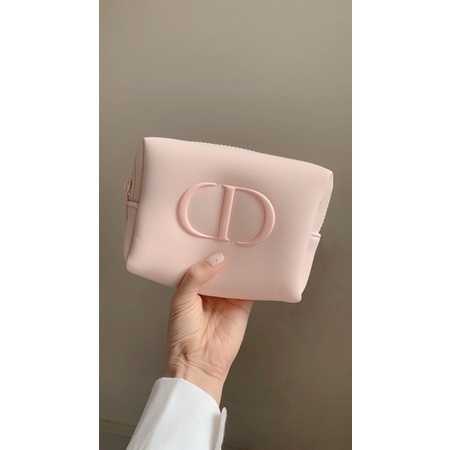 Túi đựng mỹ phẩm Dior Gift màu hồng ,trắng unbox