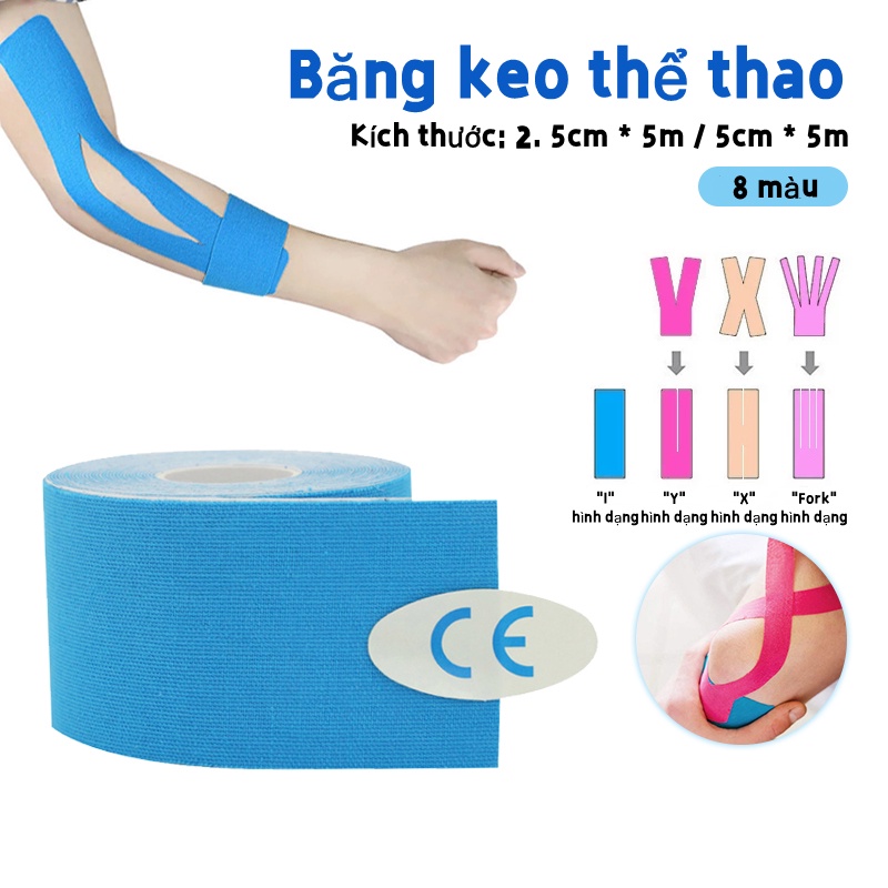 Băng Dán Cơ Thể Thao, băng cuốn thể thao,bang keo vải dán cơ,bang keo thể thao, hỗ trợ chấn thương đầu gối,
