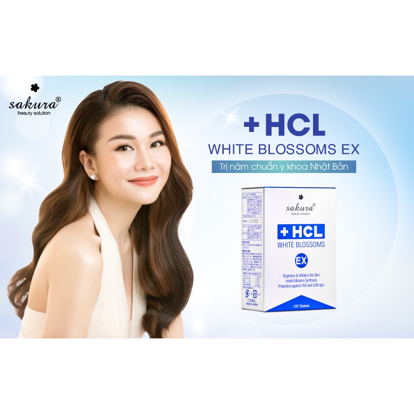 Sakura HCL White Blossoms EX - Viên uống đẹp da, giảm nám chuyên sâu giúp da trắng sáng đều màu, chống lão hoá -120 viên | BigBuy360 - bigbuy360.vn