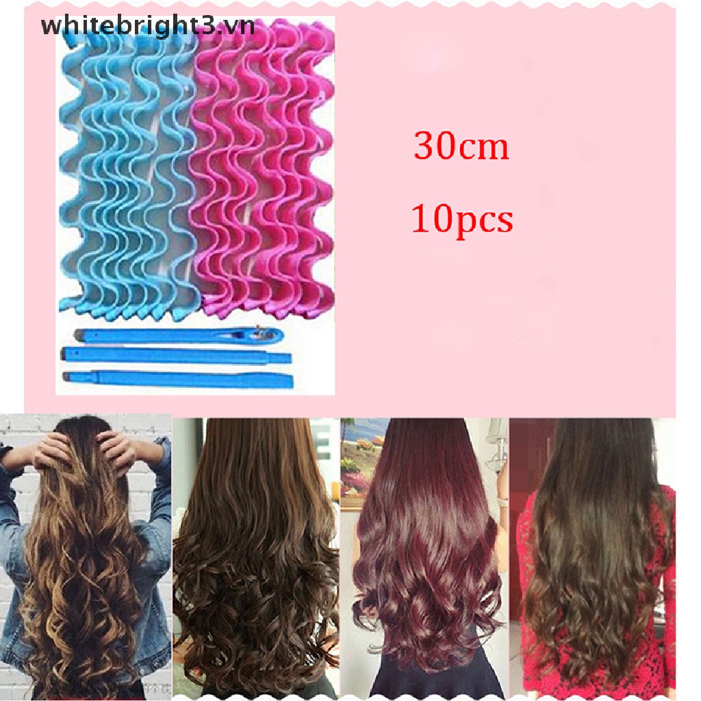 (Hàng Mới Về) Bộ 10 Lô Uốn Tóc Ma Thuật 30cm