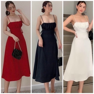 Đầm váy freesize hai dây nhúng ngực 3 màu