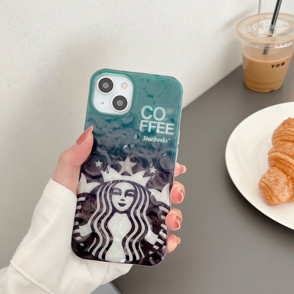 Ốp Điện Thoại Trong Suốt Họa Tiết Starbucks Dành Cho iPhone X XS XR 11 12 13 PRO MAX