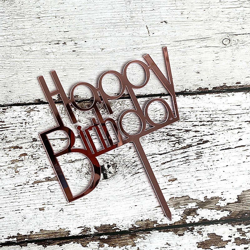 Combo 10 Cắm Mica Hpbd Trang Trí Bánh Kem