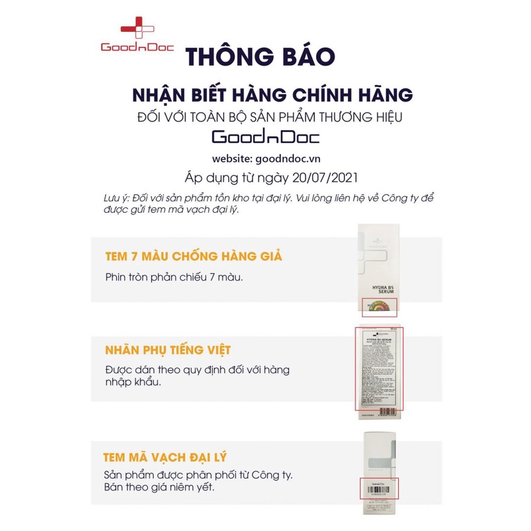 Tinh Chất GoodnDoc Dưỡng Ẩm, Hỗ Trợ Phục Hồi Da 30ml Hasaki Sản Phẩm Chính Hãng