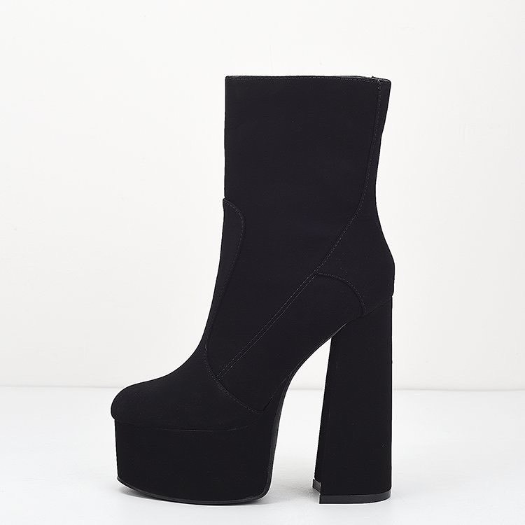 [Ảnh Thật[ Giày Bốt Đế Đúp Gót Cao 15 Phân Hack Chiều Cao Hot Trend 2022 [AdorablexBeautiful]