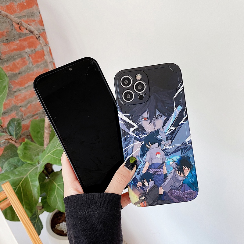 Ốp Điện Thoại Bề Mặt Nhám Họa Tiết Naruto Uchiha Itachi Sasuke Hợp Thời Trang Cho iPhone 7 8 Plus X XS XR 11 12 13 14 Pro Max Plus