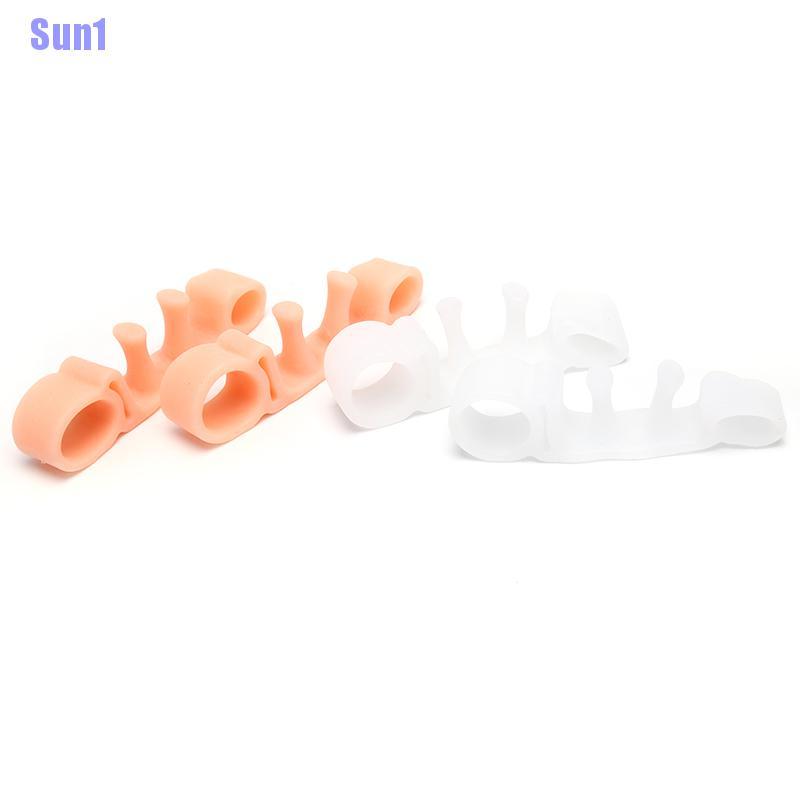 (Hàng Mới Về) 1 Cặp Dụng Cụ Tách Ngón Chân Bằng Silicon Giúp Điều Chỉnh Và Chăm Sóc