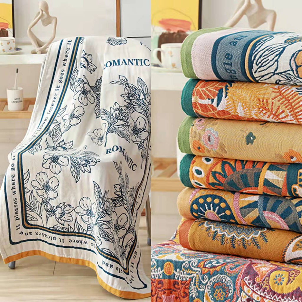 Khăn Tắm Gạc cotton Năm Lớp Mềm Mại Và Thấm Hút Tốt Không Huỳnh Quang Đặc Vụ