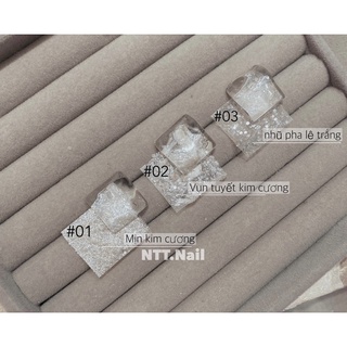 Set nhũ vụn kc pha lê trắng
