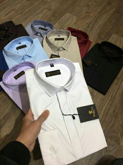 Sơ mi đỏ đô cao cấp không xù không nhăn không bám bụi bóng nhẹ | BigBuy360 - bigbuy360.vn