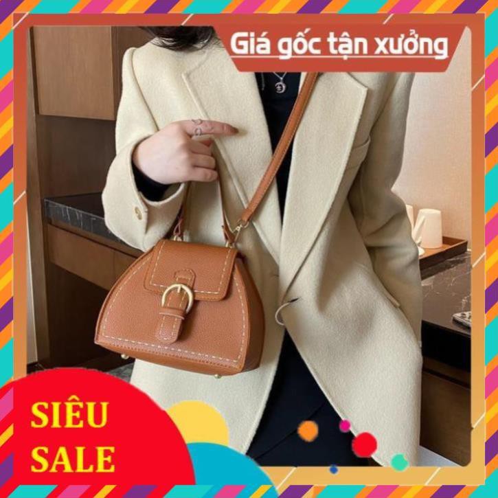 ( SIÊU KHUYẾN MÃI) Túi Xách DA THAN 1 KHÓA 5881 size 20*14*11cm thời trang Quảng Châu sỉ tốt -Mùi FASHION