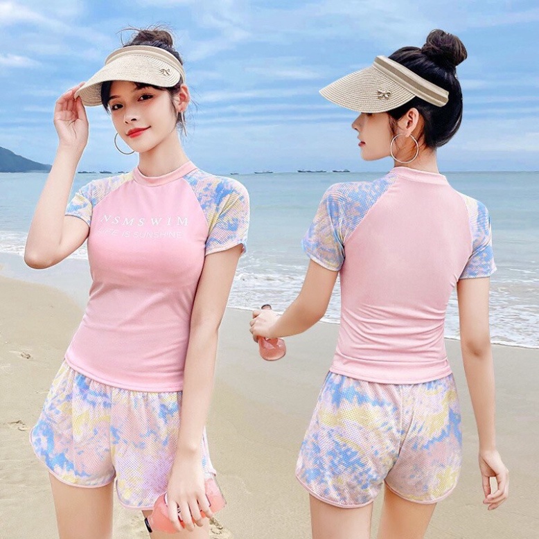 Bikini Kín Đáo Đùi Đồ Bơi Nữ Đi Biển 2023 Cao Cấp Hot Hit Quảng Châu 2021 8087 DK5t304