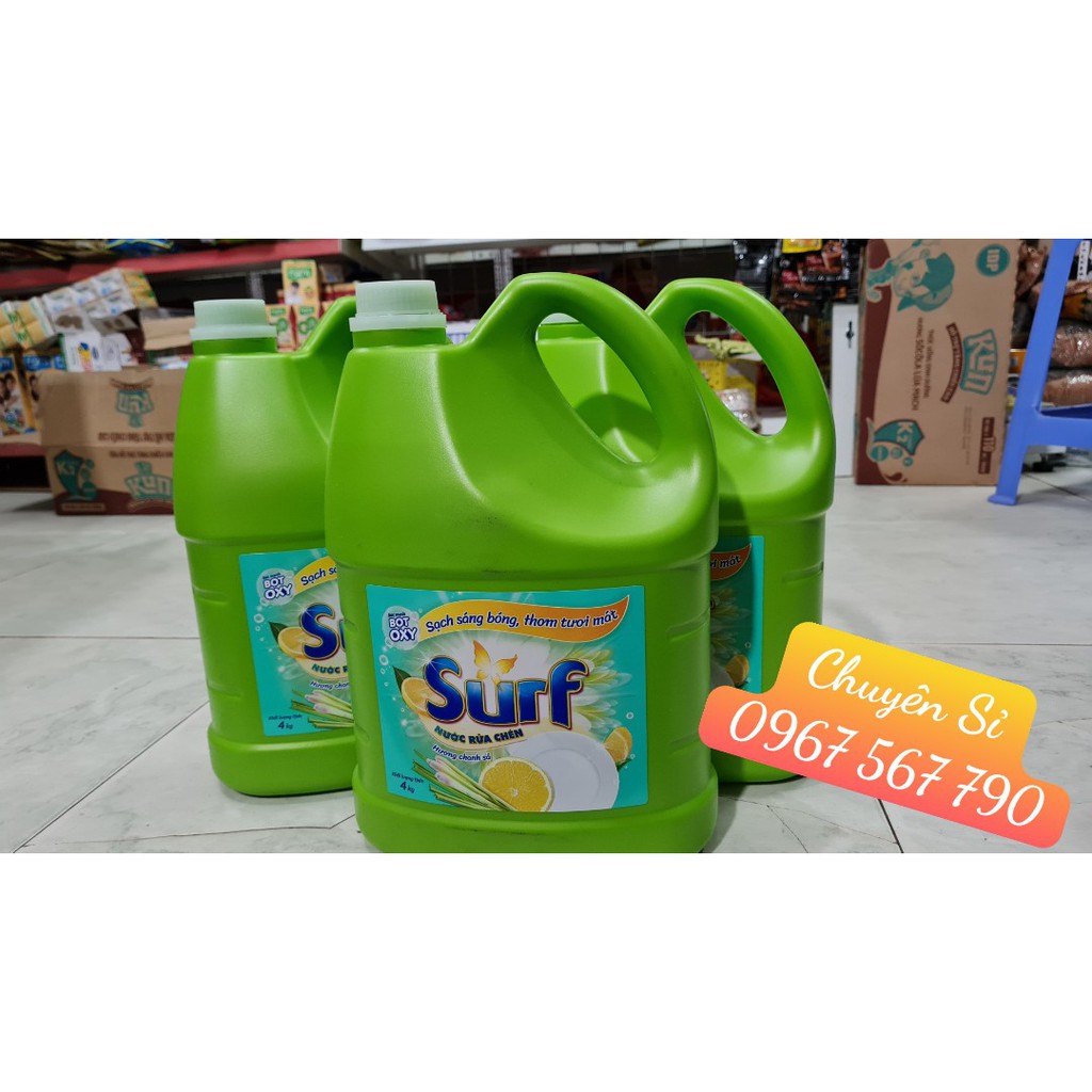 Bán Buôn Nước Rửa Chén Surf 4kg hương chanh sả