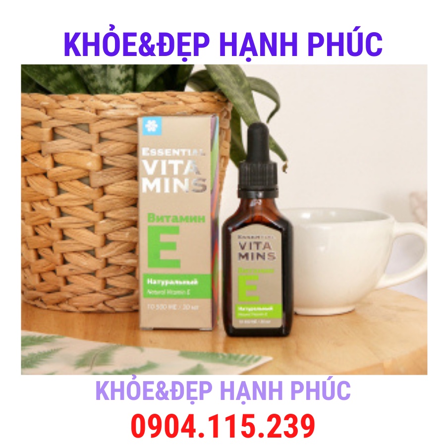 [ Vitamin E tăng sức đề kháng ] Thực phẩm bảo vệ sức khỏe Essential Vitamins Natural Vitamin E – 30 ml/chai