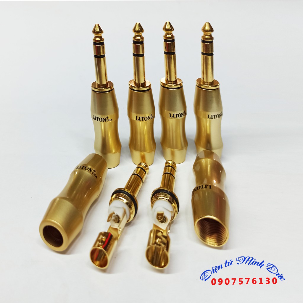 Jack 6.5mm Liton, Đầu giắc 6.5 Ly - Stereo