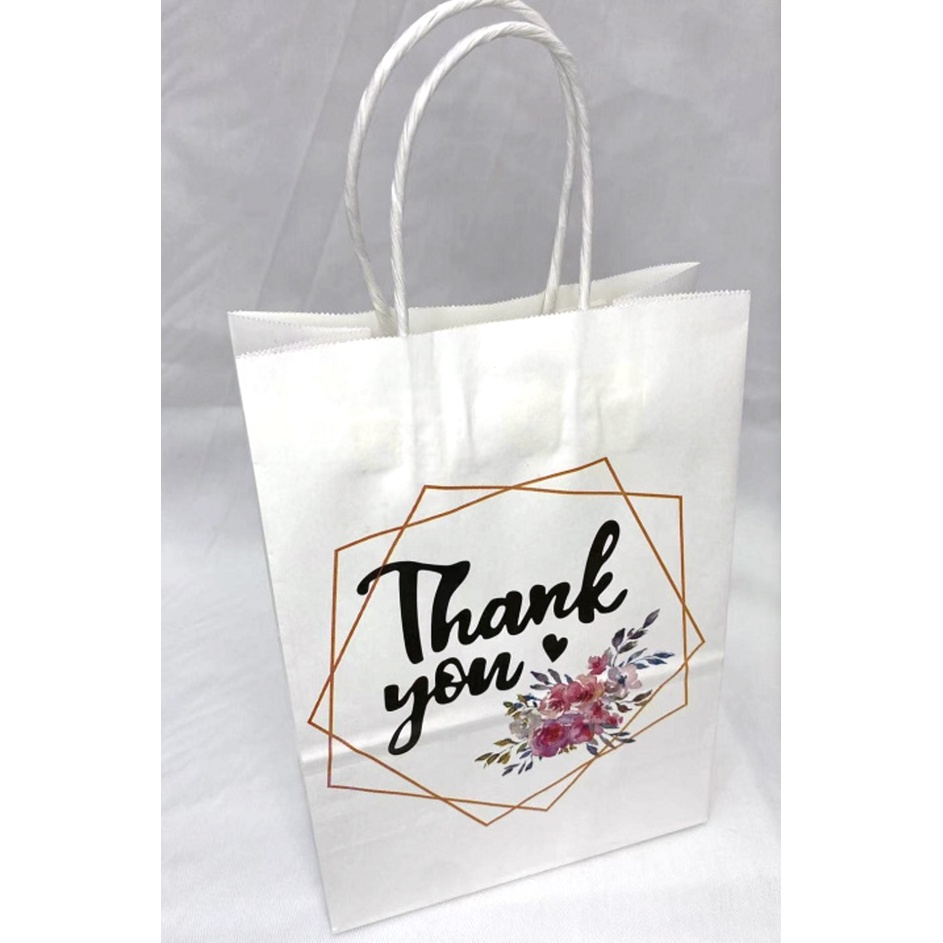 Túi Giấy Đựng Quà Cảm Ơn Thank You Phong Cách Hàn Quốc Họa Tiết Xinh Xắn Size S và M - Paper Bag Saigonir