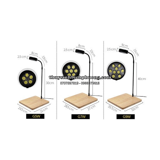 Đèn rọi đế gỗ 3w-5w-7w-9w không cong vênh