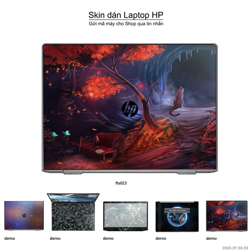 Skin dán Laptop HP in hình Fantasy bộ 4 (inbox mã máy cho Shop)