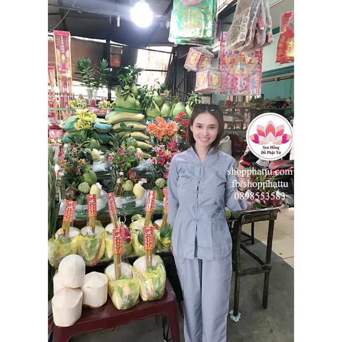 [CHÍNH HÃNG] Bộ cổ tàu thêu sen truyền thống nữ # đồ bộ đi lễ mặc nhà đều xinh # set xẩm