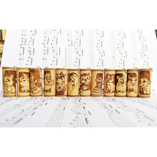 Móc khóa đôi handmade từ ống nứa Việt Nam