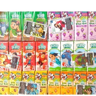 Sữa LÌF KUN dâu kem/nho/hương nhiệt đới/socola/cam lốc 4 hộp 180ml