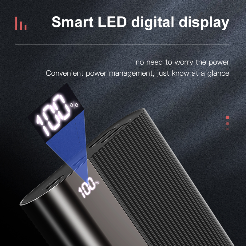 Sạc Dự Phòng KUULAA KL-YD09 Sạc Nhanh 18W Mini Có Màn Hình Hiển Thị Kỹ Thuật Số Cho Samsung Xiaomi Huawei 10000mah