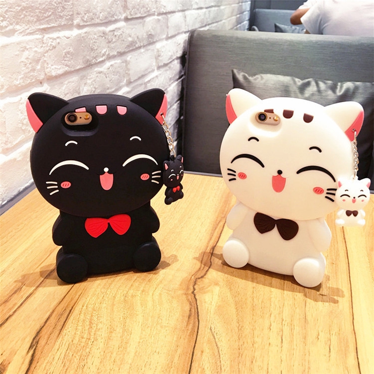 Meizu MX 5,6,M2,M3,M5,M Note,M2 Note,M3 Note, Lucky Cat Silicone Phone Case