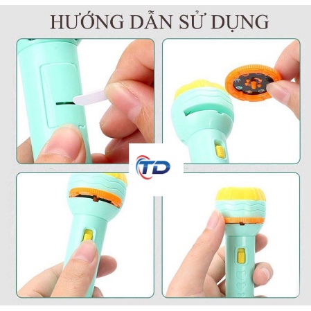 Đèn pin chiếu  hình cho bé 80hình Nhiều Chủ Đề sắc nét hàng loại 1 có hộp