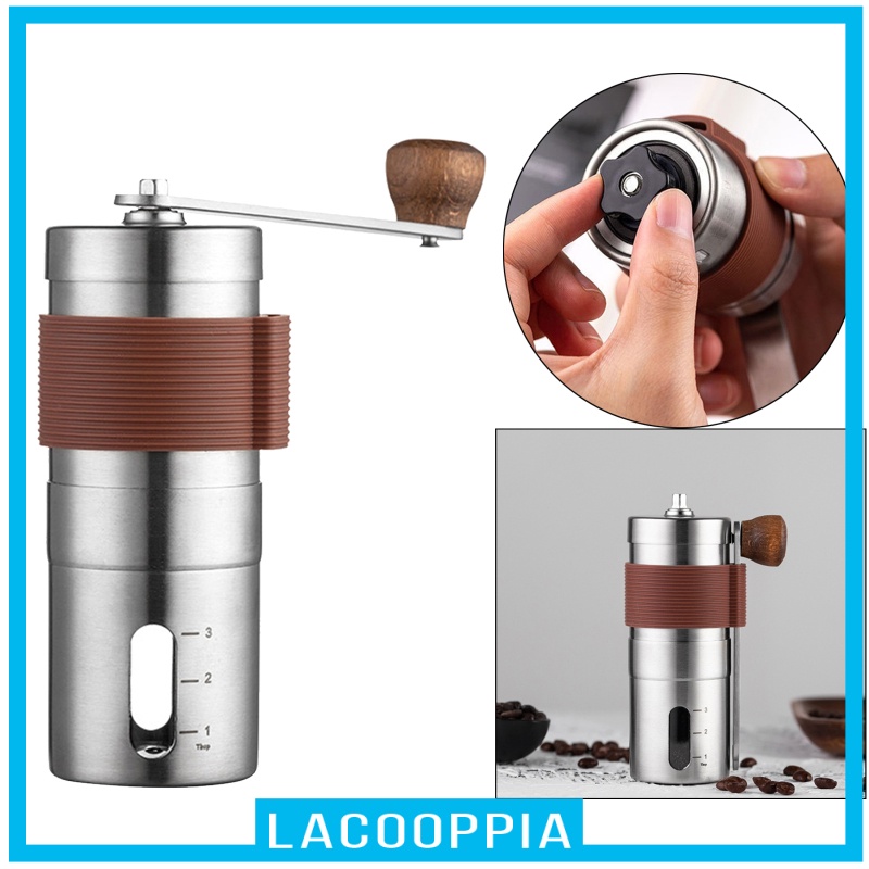 [LACOOPPIA] Manual Coffee Grinder Adjustable Setting for Espresso French Press Camping