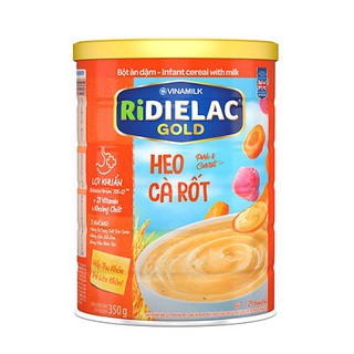 Bột ăn dặm ridielac gold heo cà rốt - hộp thiếc 350g