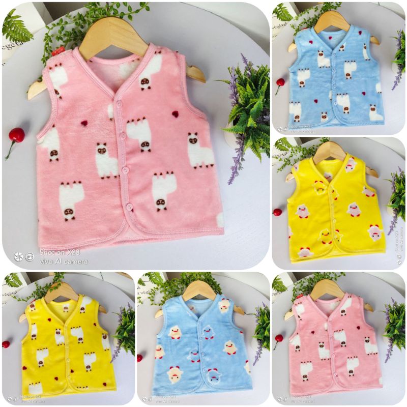 Áo Gile Lông Tuyết Mềm Mịn Ấm Cho Bé 3-10kg /  Nhiều Mẫu