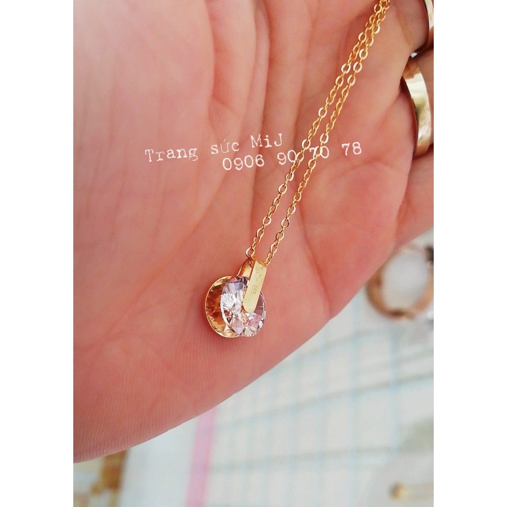 DÂY CHUYỀN TITAN ĐÁ TRÒN TRẮNG LOVE