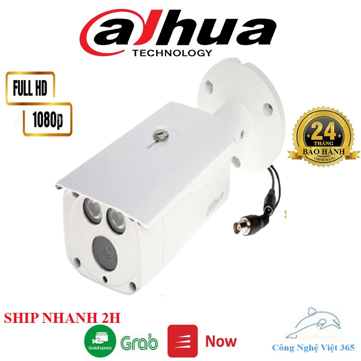 Camera an ninh Dahua HAC-HFW1200DP 2MP Thân trụ , Hồng Ngoài 80m, ảnh Full HD Hàng chính hãng - BH 24 THÁNG