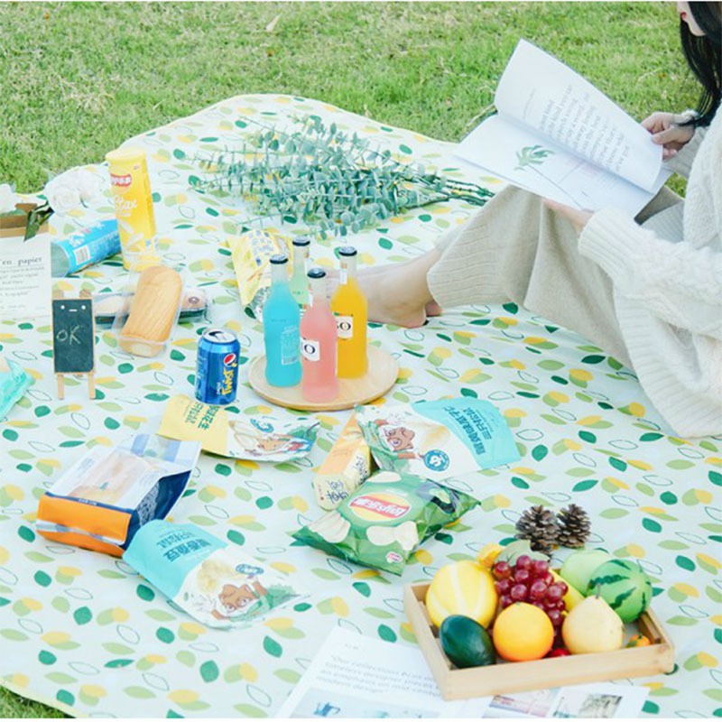 [Mẫu Mới 2020] Bạt trải cắm trại xếp gọn, thảm trải đi phượt, picnic vải Oxford chống thấm có quai xách cao cấp #C581