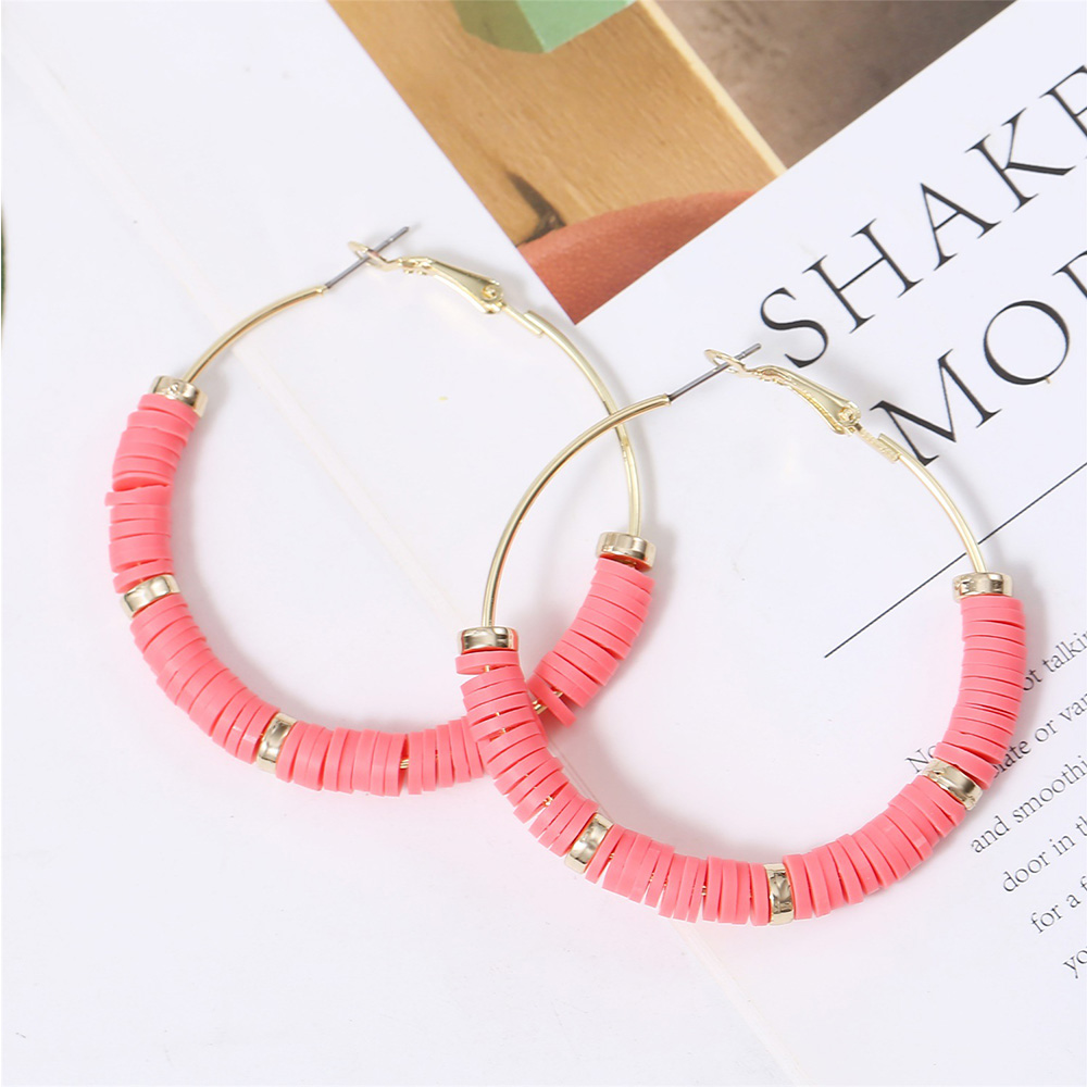 Hoa Tai Dáng Tròn Mặt Hình Chữ C Phong Cách Bohemian Cho Nữ
