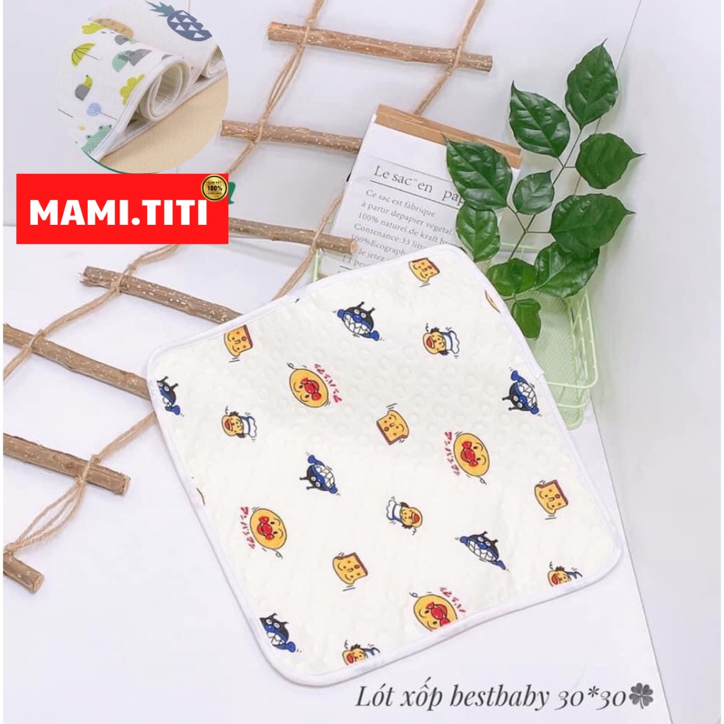 Tấm lót chống thấm cho bé, COTTON HỌA TIẾT ĐẸP [ GIẶT THOẢI MÁI BẰNG MÁY GIẶT ]