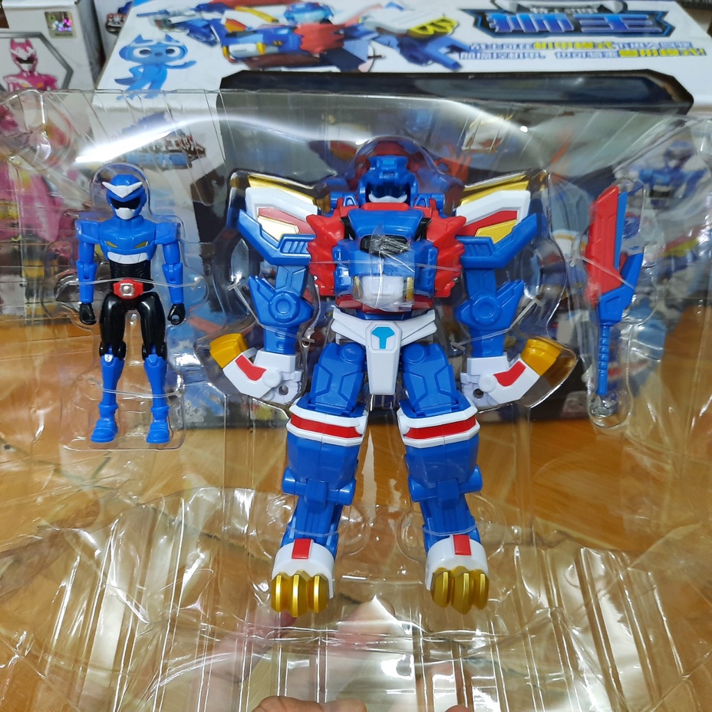 Robot chiến binh thú sư tử Lion và siêu nhân Volt tốc độ Đồ chơi miniforce biệt đội siêu nhân nhí mùa 4