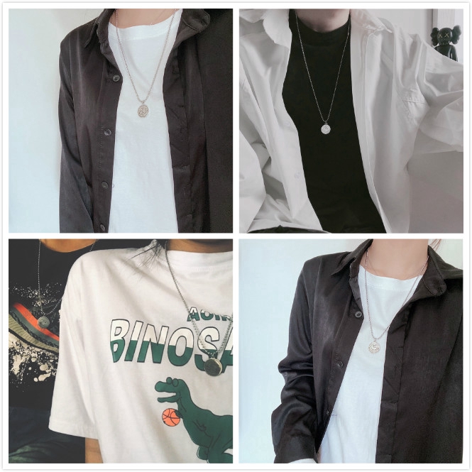 Dây Chuyền Mặt Tròn In Hình Snoopy Charlie Dễ Thương