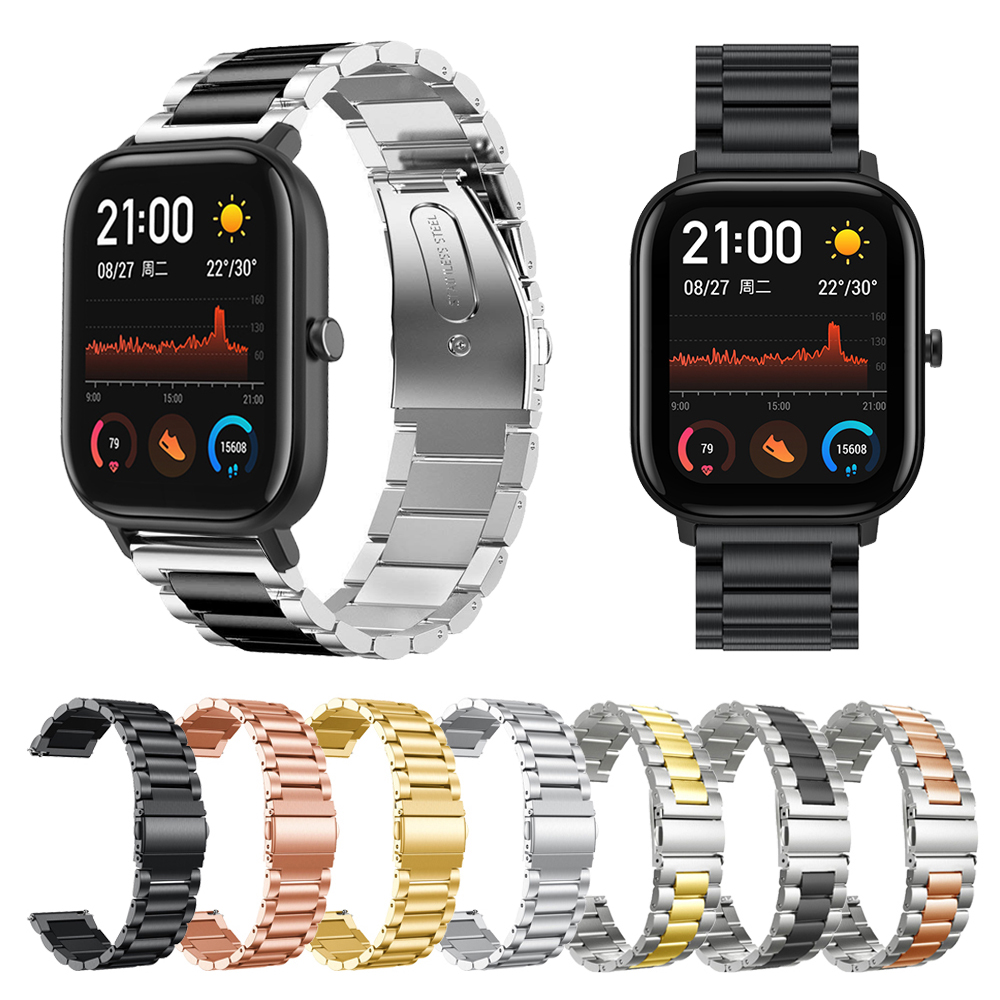 Dây đeo thép không gỉ 20mm thay thế cho đồng hồ thông minh Xiaomi Huami Amazfit Gts Gts 3 /  2 / 2 Mini / 2e