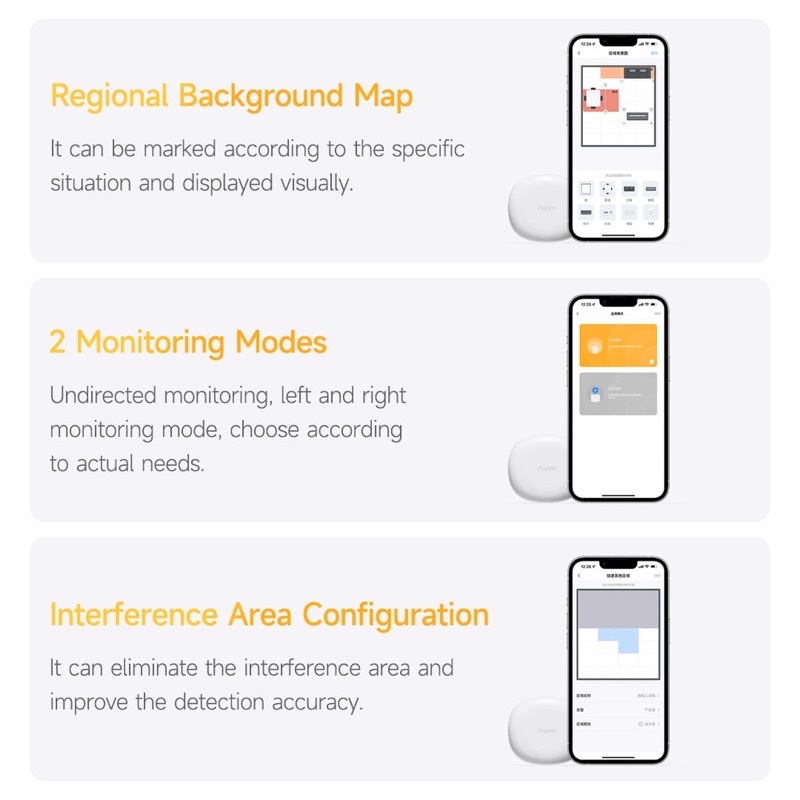 Cảm biến hiện diện người Aqara FP1 Human Presence Sensor, phát hiện chính xác bằng sóng microWave, tương thích HomeKit