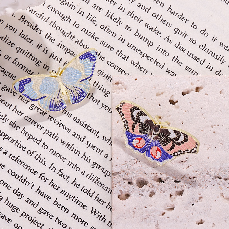 Huy Hiệu Cài Áo Hình Bướm Tráng Men 5 Kiểu Sáng Tạo Thích Hợp Làm Quà Tặng Cho Bạn Bè